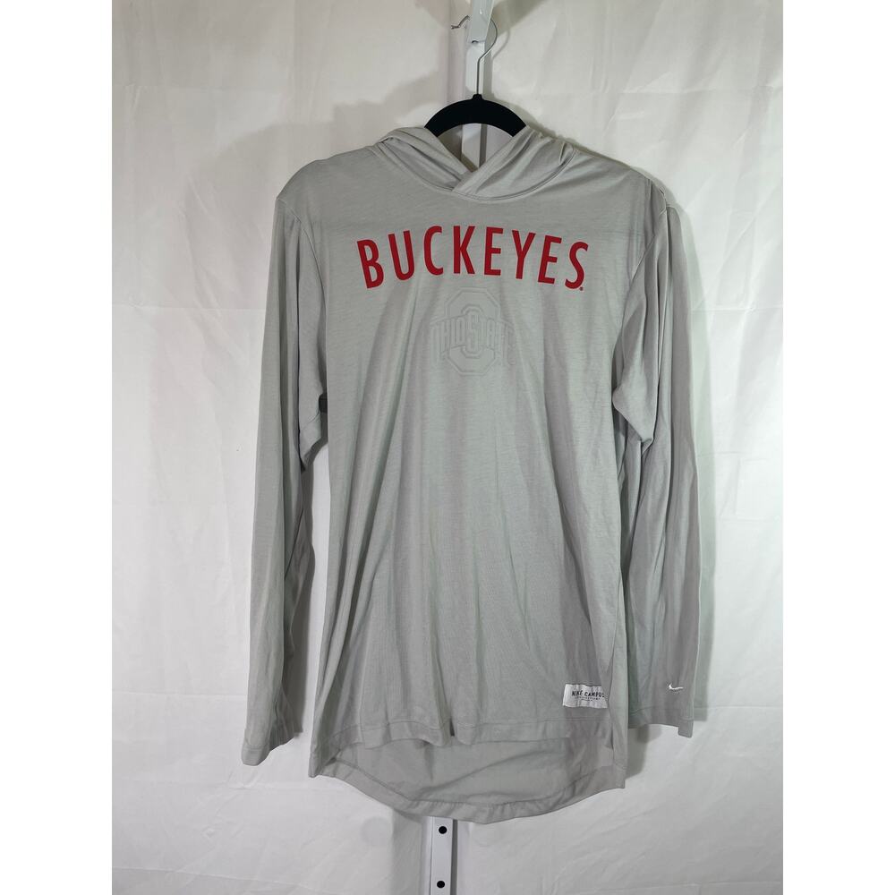 Nike Ohio State Buckeyes Hoodie - Men Size S - Gray